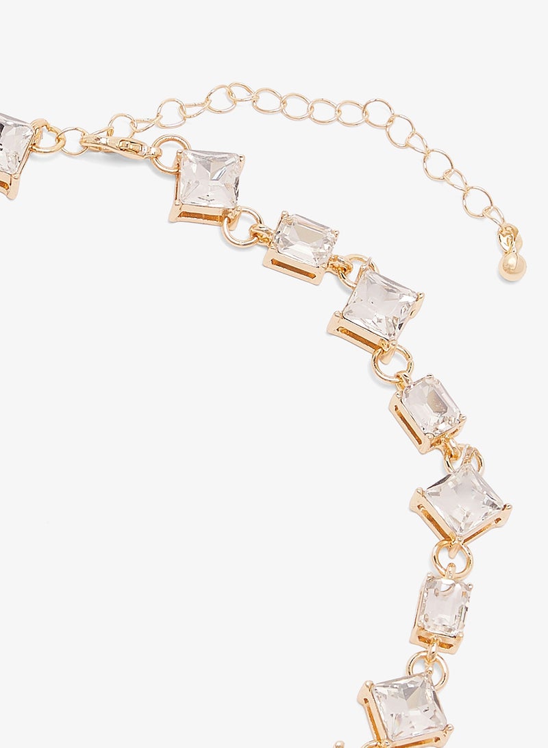 Ella Limited Edition Diamonte Rhinestone Embellished Statement Choker Necklace - Image 3