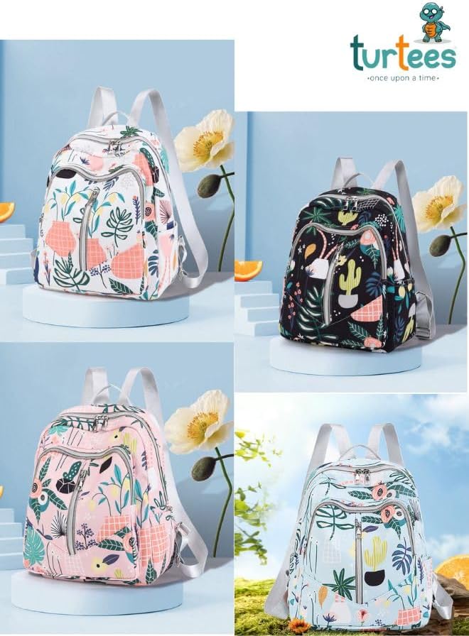 Turtees Fashionable Diaper Bag Backpack - Large Capacity for Travel and Outing (Pink) - Image 4