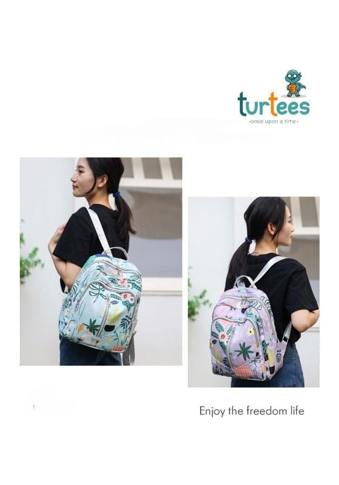 Turtees Fashionable Diaper Bag Backpack - Large Capacity for Travel and Outing (Pink) - Image 3