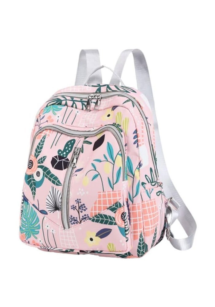 Turtees Fashionable Diaper Bag Backpack - Large Capacity for Travel and Outing (Pink) - Image 1