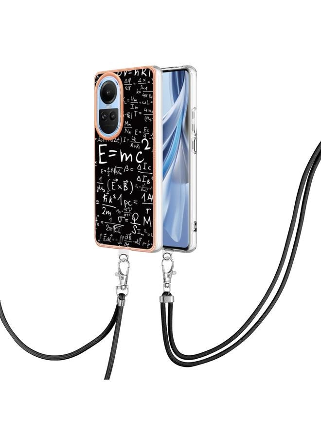 اس-توب جراب لهاتف OPPO Reno10 5G Global مطلي بالكهرباء ثنائي الجانب مع حبل تعليق - Image 1