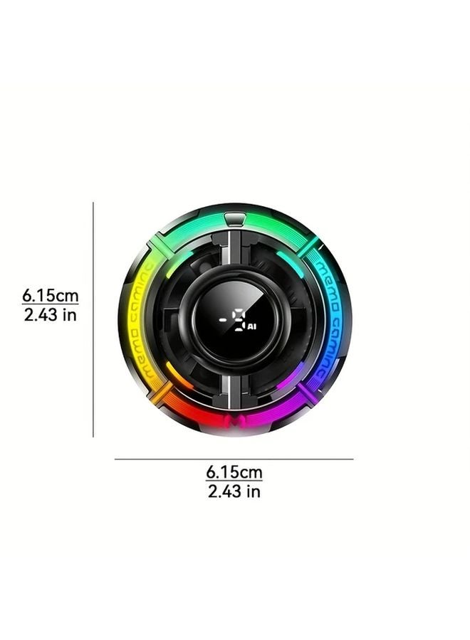Memo CX15 2025 Magnetic Phone Cooler Black With Digital Display Light Heat Sink - Image 3