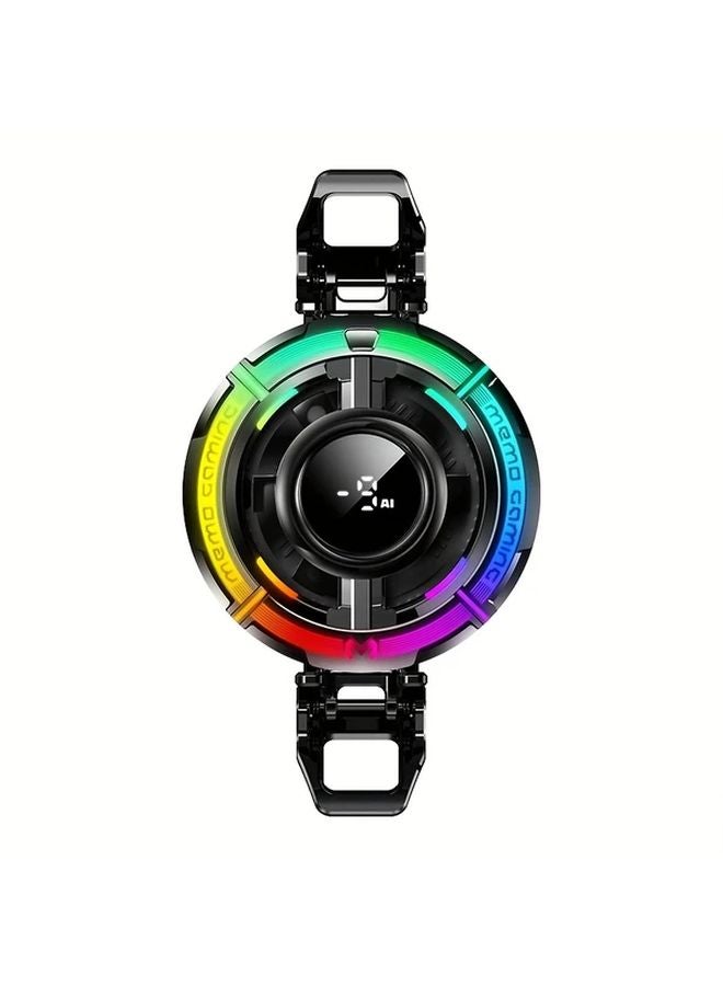 Memo CX15 2025 Magnetic Phone Cooler Black With Digital Display Light Heat Sink - Image 1