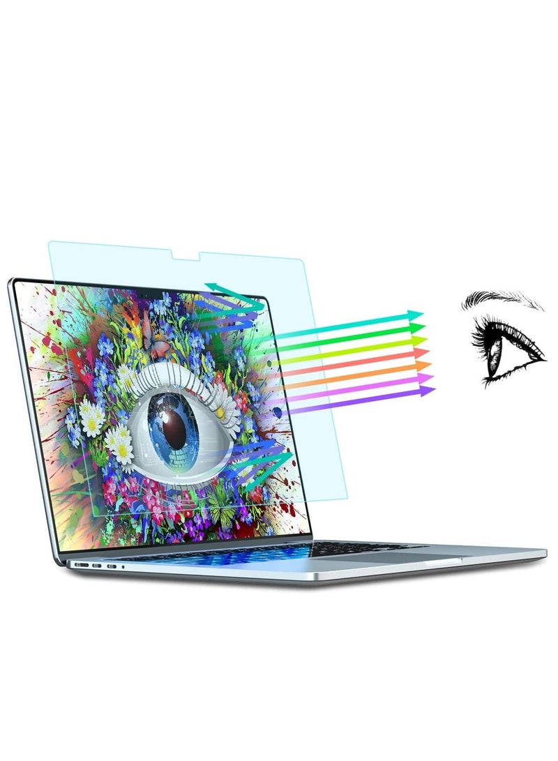 1Pack Anti Blue Light Screen Protector Compatible with MacBook Air 13.6 inch (M2 Chip A2681/ M3 Chip A3113/M4 Chip A3240)-Eye Protection Blue Light Blocking Matte(PET) - Image 2