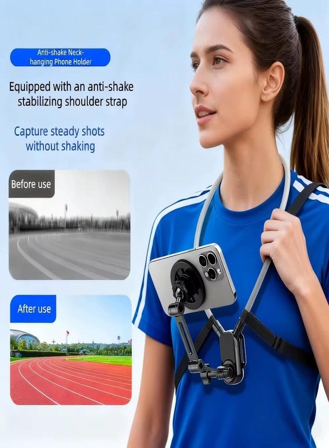 FKU Flexible Neck Hanging Phone Holder with 360° Rotation | Hands-Free Adjustable Mobile Stand for Watching Videos, Video Calls & Online Classes | Compatible with All Smartphones - Image 5