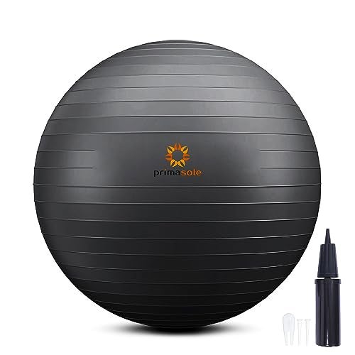 PRIMASOLE Exercise Ball for Balance Stability Fitness Workout Yoga Pilates at Home Office & Gym 55cm Blue - Image 1