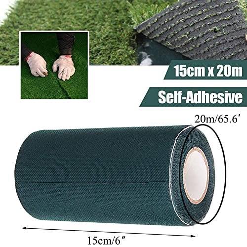 TYLife Artificial Grass Tape,Grass Turf Seaming Tape for Synthetic Grass,Carpet Seam Tape for Jointing Fixing Green Lawn Mat Rug,Connecting Fake Grass Carpet,6" x65.6' - Image 2