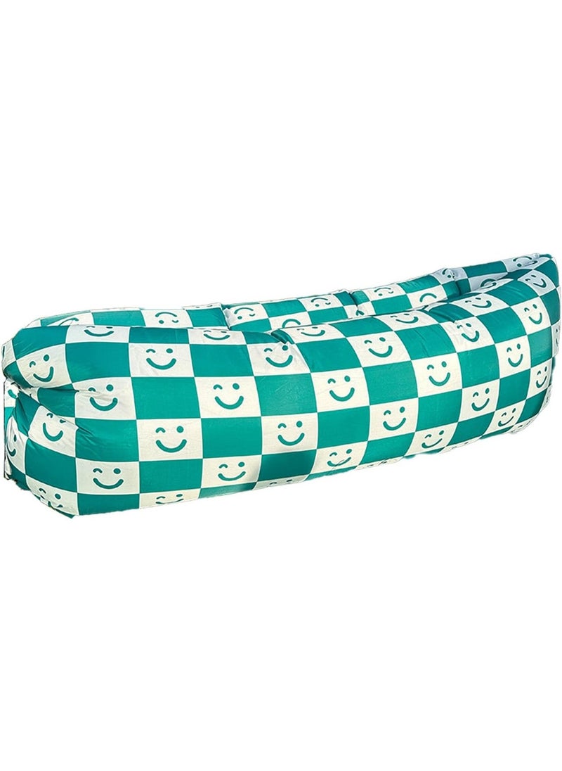 Meetion 1pc Inflatable Lounger Air Sofa,Inflatable Beach Bed Inflatable Couch Camping Chair Hammock for Hiking Backyard Travel (Pointed 170x80cm / 66.9x31.5in)  - Image 1