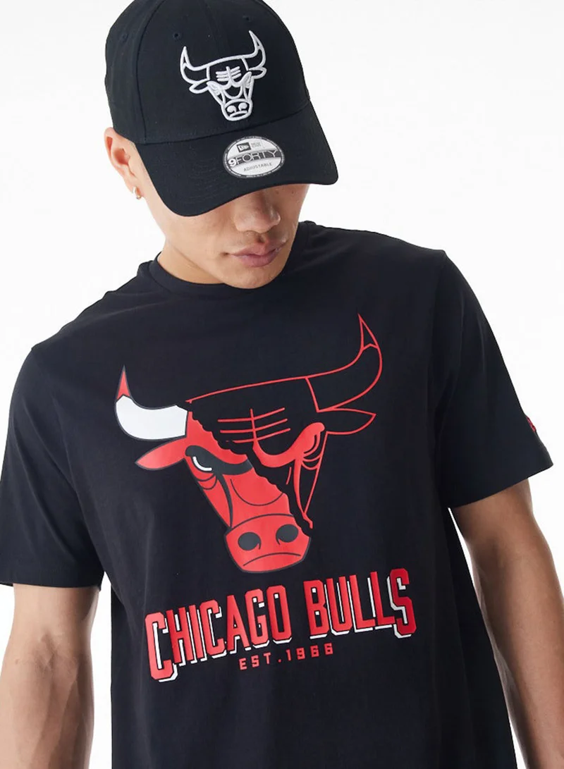 NEW ERA Nba Chicago Bulls Logo Graphic Table T-Shirt