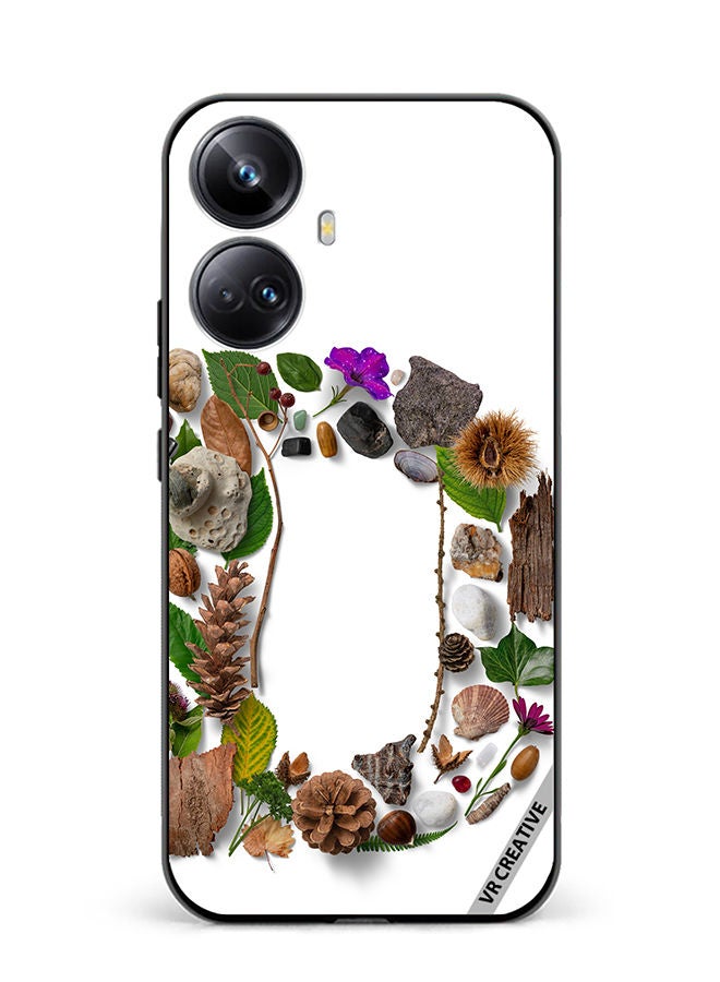 VR CREATIVE Protective Case Cover For Realme 10 Pro Plus Alphabet D Design Multicolour - Image 1