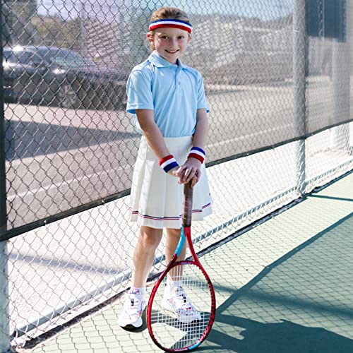 ONUPGO Kids Sweatbands Headband Wristband Set - Athletic Cotton Sweat Band for Sports (1 Headband + 2 Wristbands) (Neon Green) - Image 5