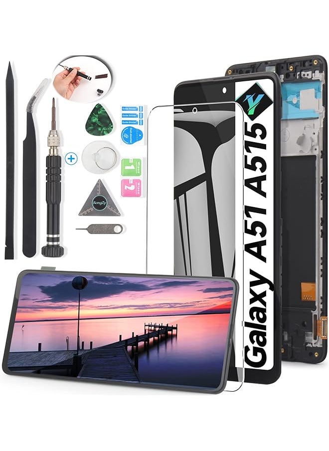Screen For Samsung Galaxy A51 A515 Lcd Display Touch Screen Digitizer Assembly Parts For Samsung A515 A515Fn Ds A515F Replacement Black