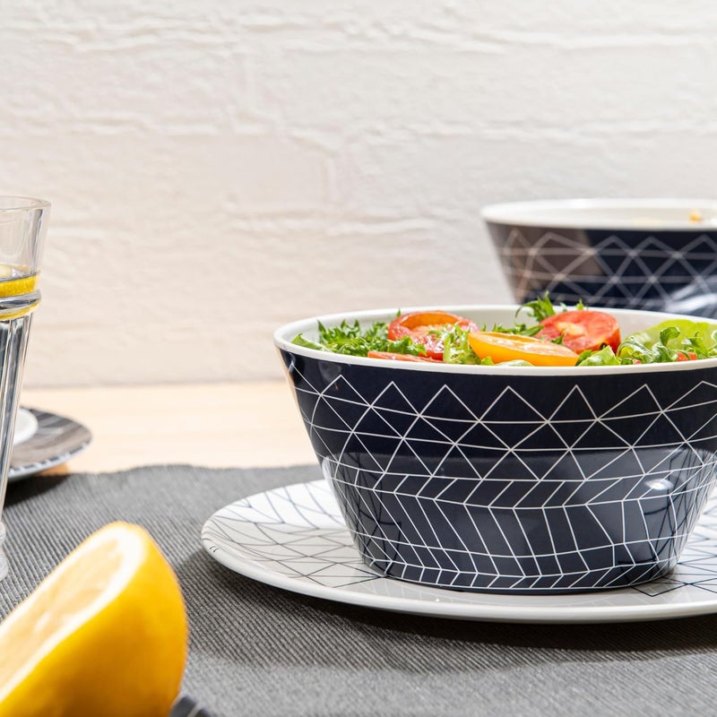 bzyoo 12-Piece Melamine Dinnerware Set - Spidy | Lightweight, Durable, BPA-Free | Dishwasher Safe Dish Set for Indoor & Outdoor Use - Perfect for Camping, BBQs - Image 2