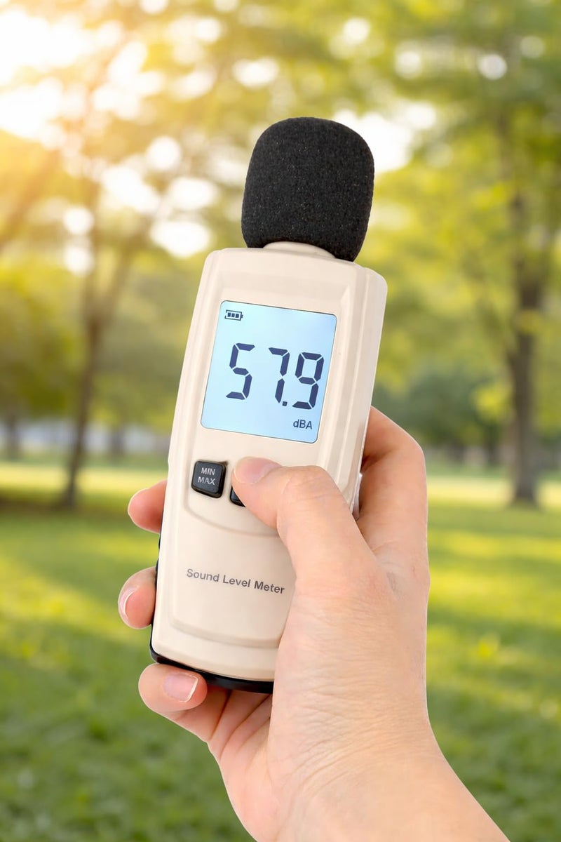 LABART Digital Sound Decibel Meter Sound Reader with Certificate - Measuring Range of 30-130dB - Accuracy Within +/-1.5dBA, Large Backlit LCD Display Noise Detection - Image 1