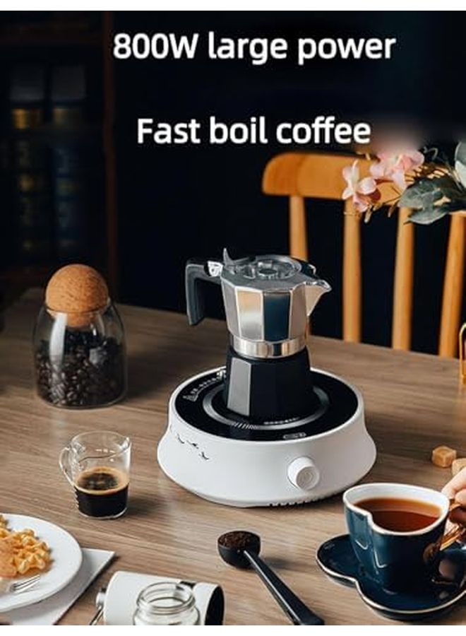 White Electric Ceramic Tea Stove 800W Adjustable Power Silent Cooling Fan for Home Kitchen Camping - Image 4