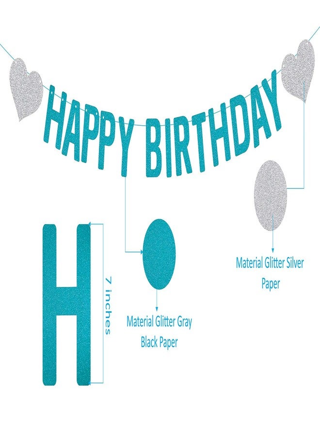 SVM CRAFT® Happy birthday cake topper and banner- (16 pack) Glitter and Stars Cupcake Toppers - Image 3