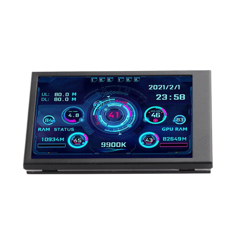 Computer Temp Monitor 3.5 Inch IPS USB Mini Screen 320x480 Resolution - Real Time Data Monitoring PC Sensor Panel Display with Stepless Brightness Adjustment for Eye Caring - Image 1