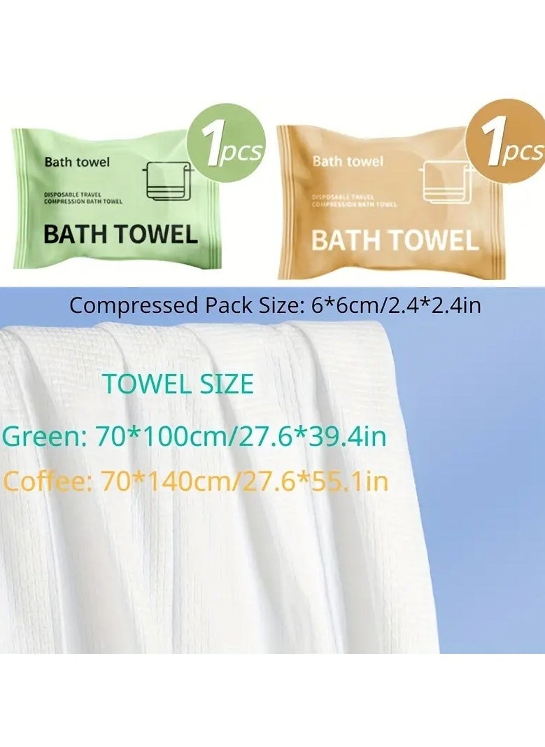 ORiTi Compressed Bath Towel White Portable Disposable Bath Towel, Hotel Travel  - Image 3