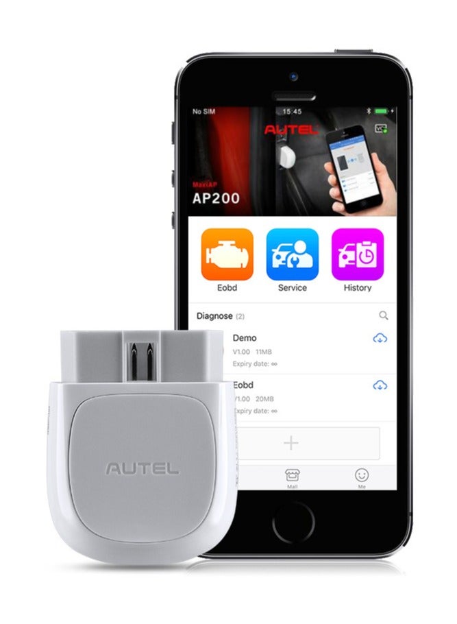 Autel AP200 Bluetooth OBD2 Scanner Code Reader with Full Systems (White) - Image 1