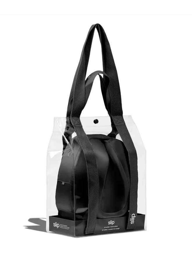 SLIP Slip Pure Silk Jet Setter Travel Pillow - Black