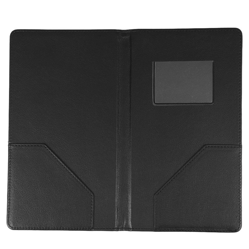 Black Leather Menu Holder Binder With Drink Display For Restaurant Bar Hotel Use - Image 2
