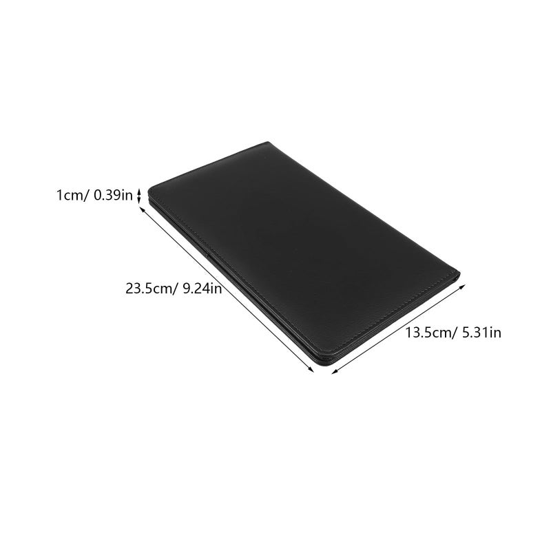Black Leather Menu Holder Binder With Drink Display For Restaurant Bar Hotel Use - Image 3