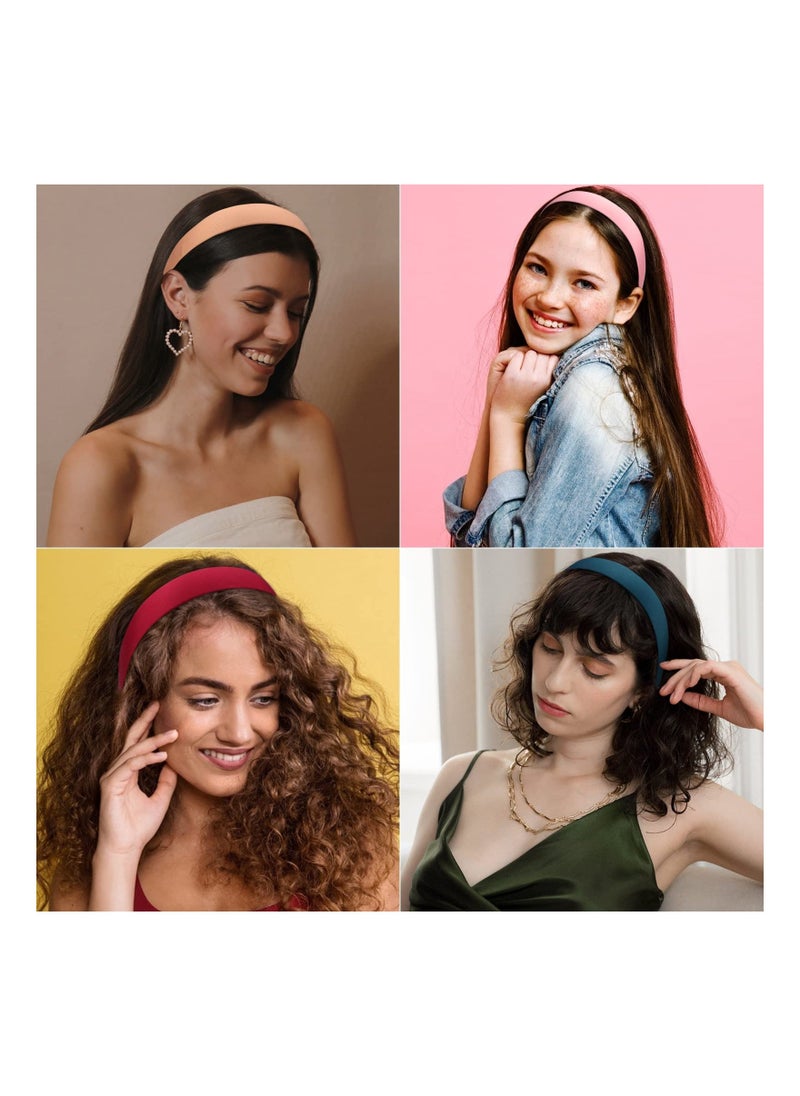 Loquat 10 Pack Satin Headbands DIY Headbands Solid Color Headbands Women's and Girls' Hair Accessories - Image 3