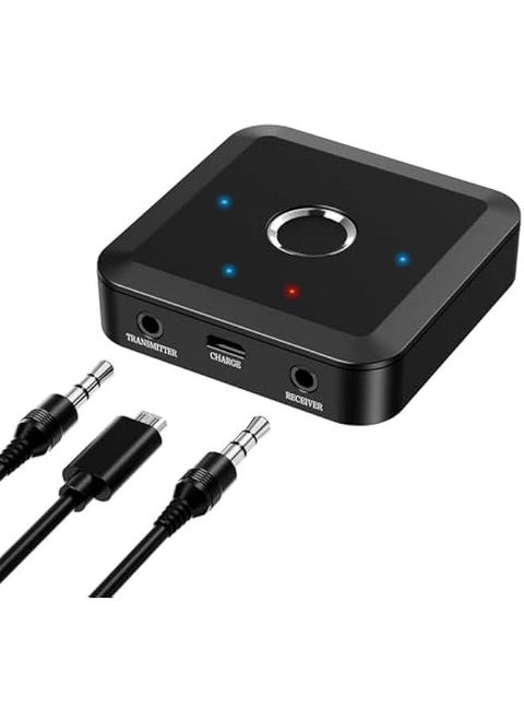 Bluetooth 52 Transmitter Receiver Portable Wireless Bluetooth Adapter With AUX 35 Qualcomm QCC3040 Chip  Bluetooth Transmitter for TV to 2 Wireless Headphs
