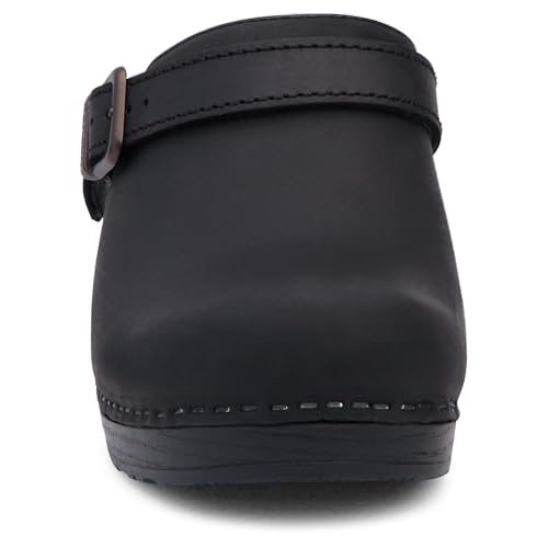 Dansko Ingrid Sling Back Mule Clog for Women - Anti-Fatigue Rocker Bottom Promotes Forward Foot Motion - Premium Leather Uppers for Long-Lasting Wear Black 4.5-5 M US - Image 5
