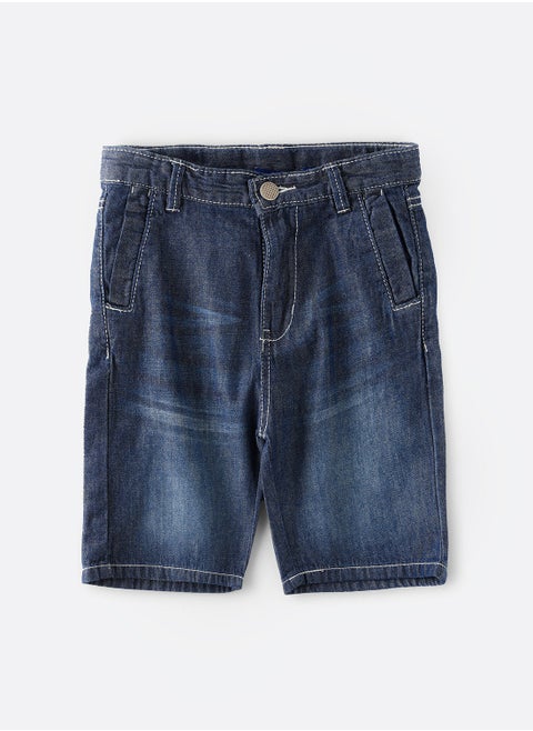 Woven Denim Shorts