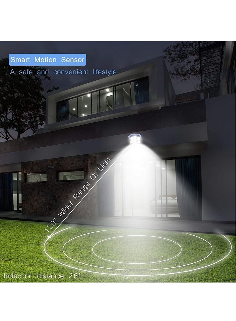 ELTRAZONE Solar Wall-mounted Light with Remote Control,Auto Infrared Motion ​Sensor Light，Simulation Surveillance CCTV Light，Roatable Angle Adjustable LED Wall Light for Outdoor Corridor Pathway (2 Pack) - Image 2