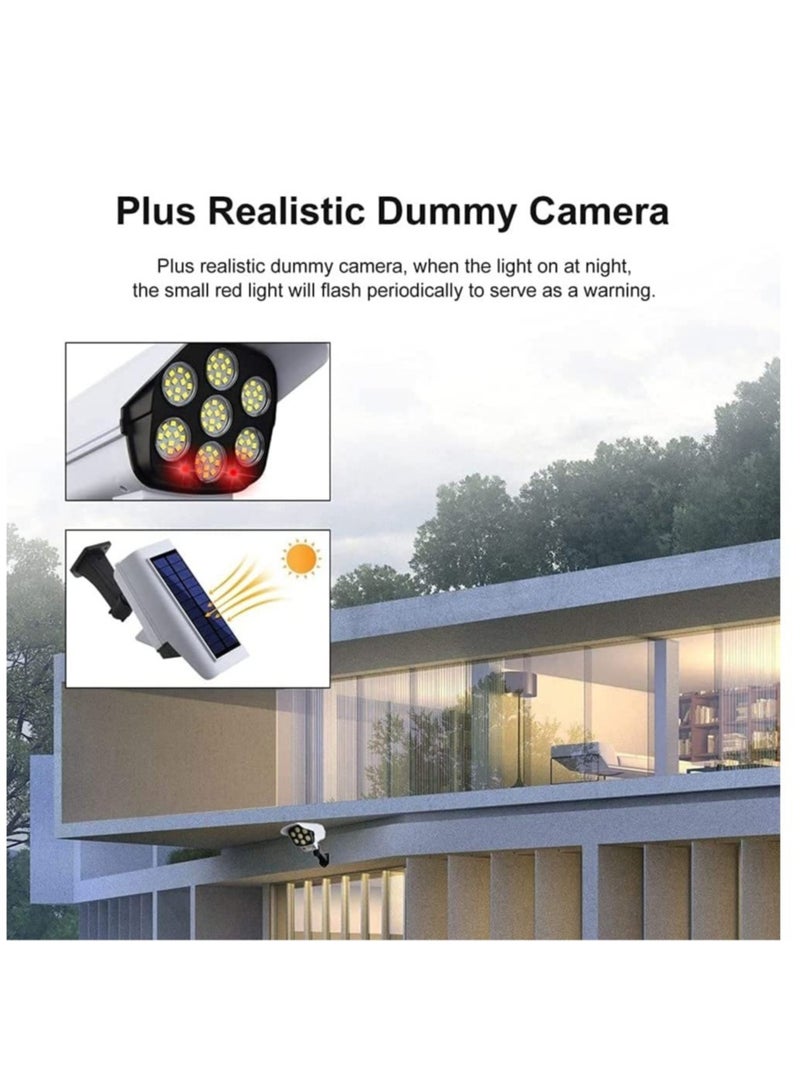 ELTRAZONE Solar Wall-mounted Light with Remote Control,Auto Infrared Motion ​Sensor Light，Simulation Surveillance CCTV Light，Roatable Angle Adjustable LED Wall Light for Outdoor Corridor Pathway (2 Pack) - Image 4