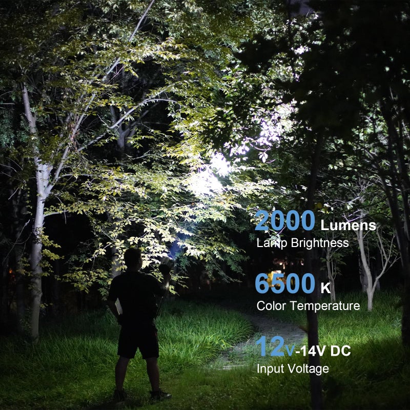 GOODSMANN TACTICPRO Powerful 2000 Lumen HID Spotlight/Floodlight Automotive/Garage/Emergency/Boating/Fishing/Hunting/Camping/Hiking/Patrolling Spotlight 9924-0011-06 - Image 3