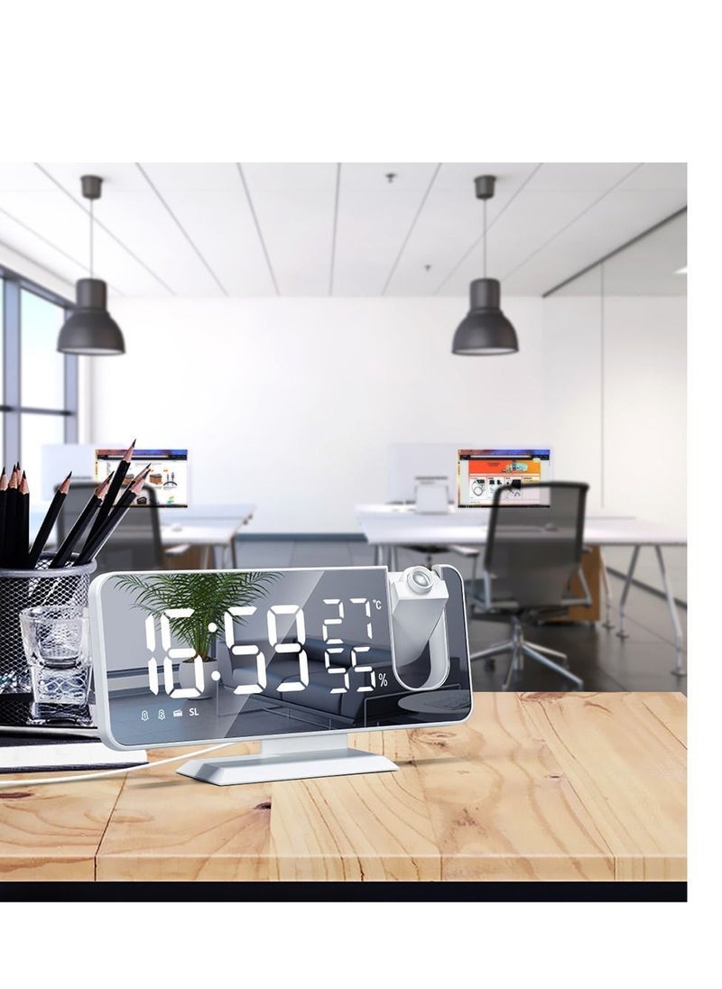Smart Mirror Projection Digital LED Alarm Clock