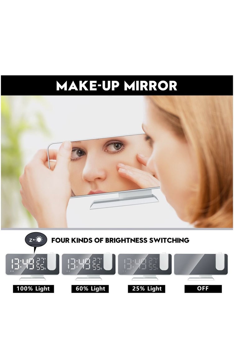 Smart Mirror Projection Digital LED Alarm Clock