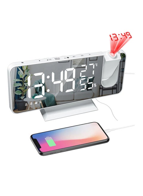 Smart Mirror Projection Digital LED Alarm Clock