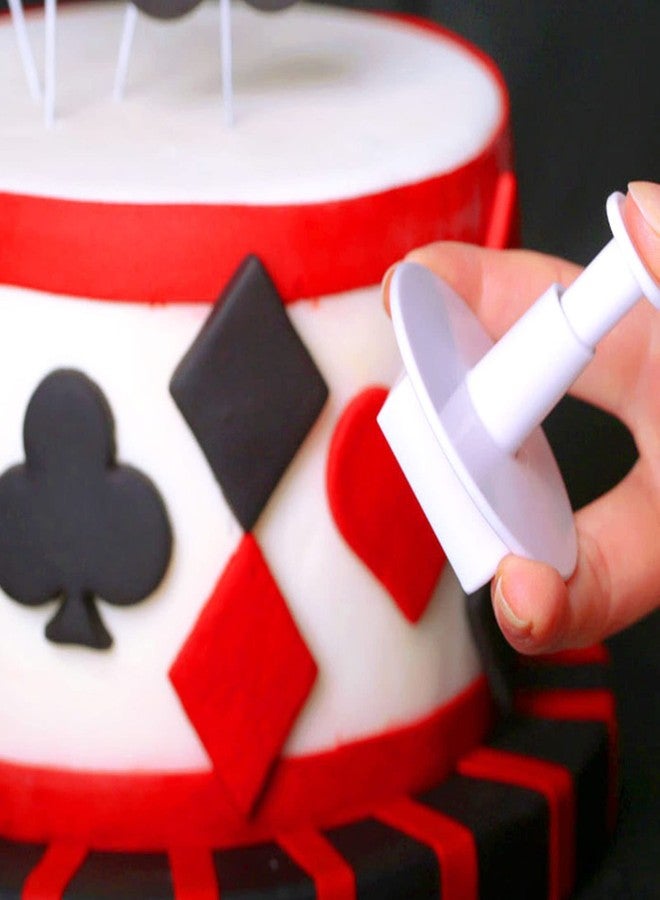 Yedadone 8 Pieces Poker Playing Bridge Plastic Cookie Cutter Playing Card Fondant Cutter Poker Cards Fondant Mold(Spade, Club, Diamond, and Heart) - Image 2