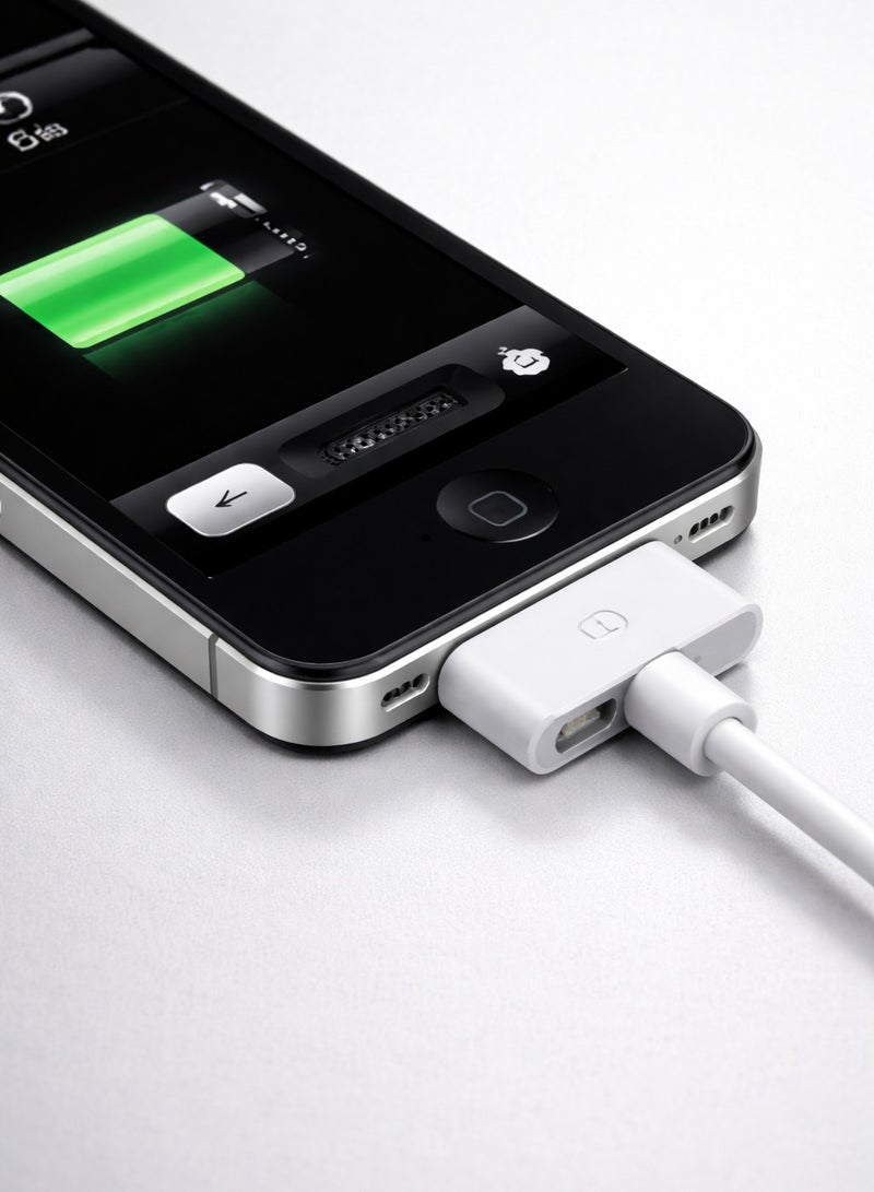 كابل USB لنقل البيانات والشحن لأجهزة Apple iPhone 4 و 4s و iPad 2 و 3 - أبيض، طوله 2.499 متر - Image 1