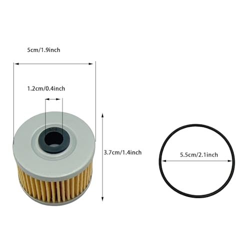 Ulifebet 4Pack Oil Filter with ORings Compatible with KLX110 KLX140 KX450F CRF250L CRF250M CBR250R CBR300R CB300F XR650L XR250 XR400R Replace 112 HF112 - Image 3