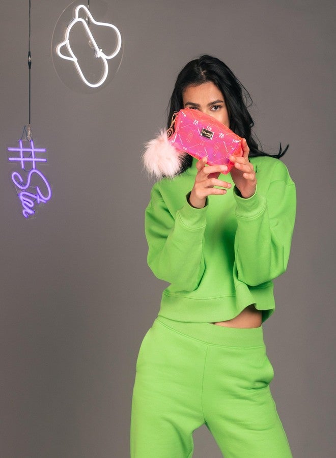 Hamster London Waterproof Fashionable Make up Pouch Organizer Hand Bag Travel Pouch (Pink) - Image 4