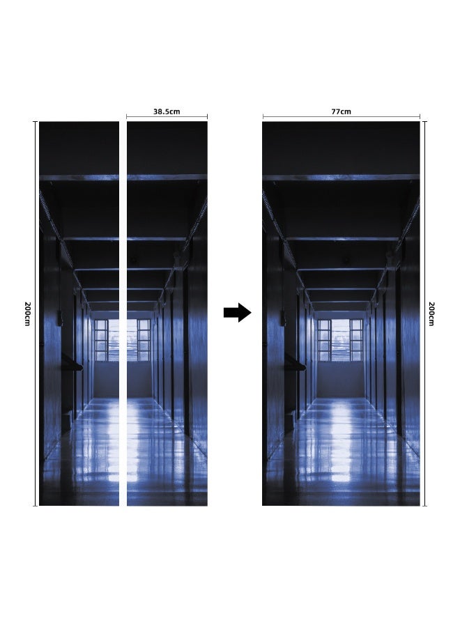 NIBEMINENT Eco-Friendly 3D Door Stickers - High-Definition Halloween Self-Adhesive Door Decals