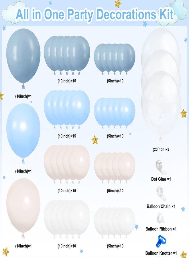 Lecheme 270 Pcs Blue Bear Baby Shower Decorations: We Can Bearly Wait Baby Shower Banner Disposable Plates Napkins Cups Tablecloth Balloons for Boy Serve 24 - Image 4