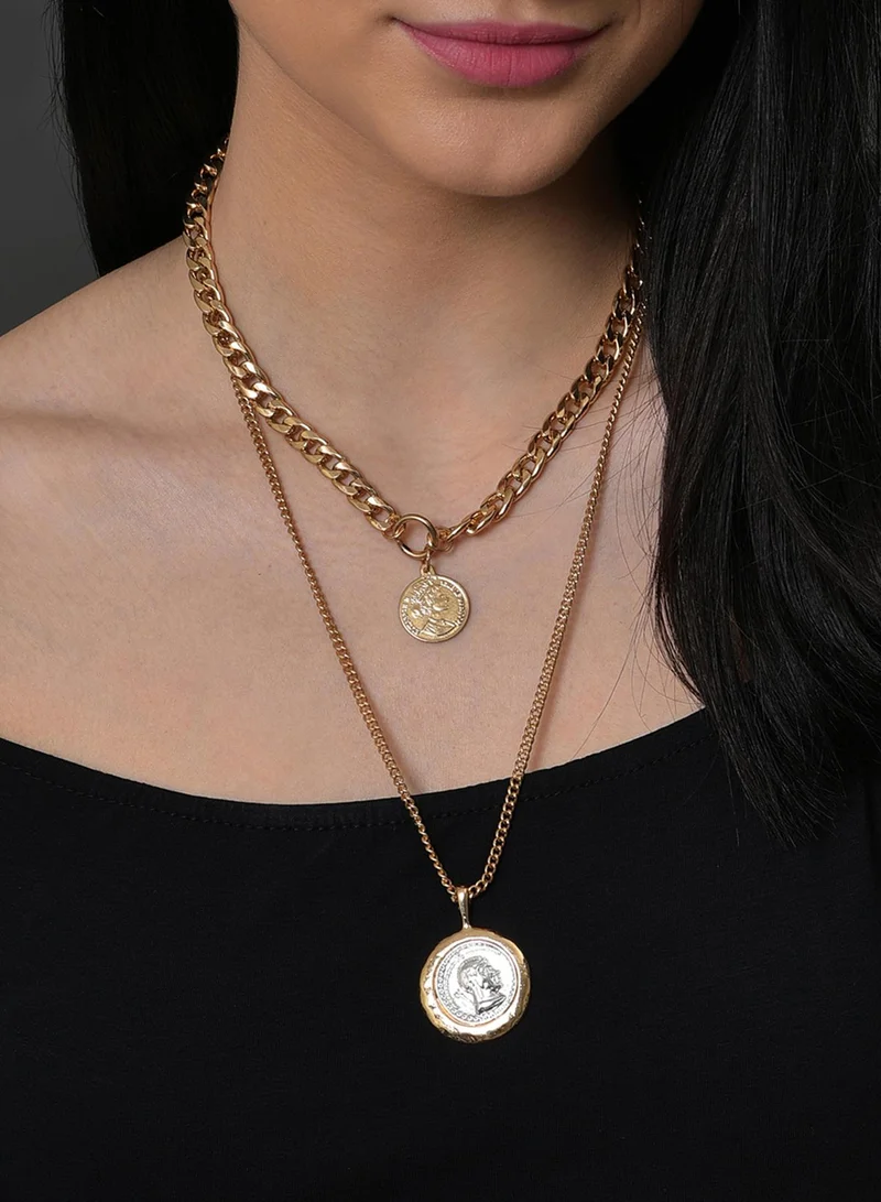 SOHI Contemporary Brass Artificial Necklace Jewellery