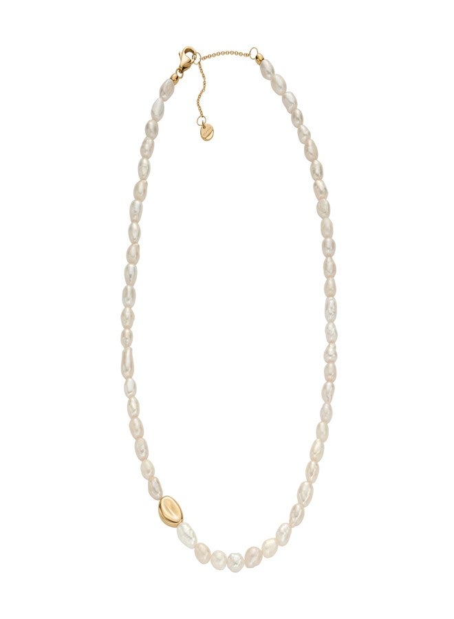 سكاجين عقد سكاجين النسائي من اللؤلؤ الأبيض من المياه العذبة (موديل: SKJ1824710) - Image 2