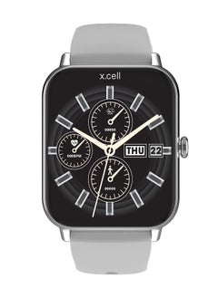 Xcell Xcell G8 Talk Smart watch, Heart Rate/Blood Pressure/Oxygen Level Monitoring, Receive & Make Calls,Water Resistance: IP67, 1 Week Battery Life, Compatibility: IOS/Android-Gray  - Image 1