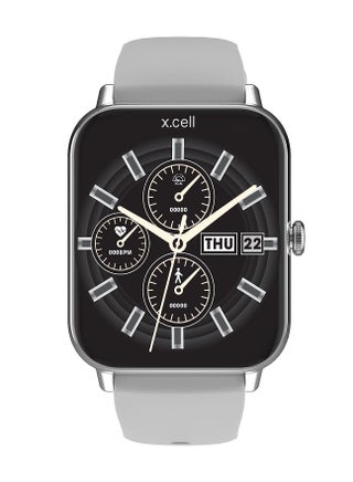 Xcell G8 Talk Smart watch, Heart Rate/Blood Pressure/Oxygen Level Monitoring, Receive & Make Calls,Water Resistance: IP67, 1 Week Battery Life, Compatibility: IOS/Android-Gray - pzsku/ZEDDFEB4AED47837FAF76Z/45/_/1686548428/8675a00f-5e48-4988-821b-add18fc4685b