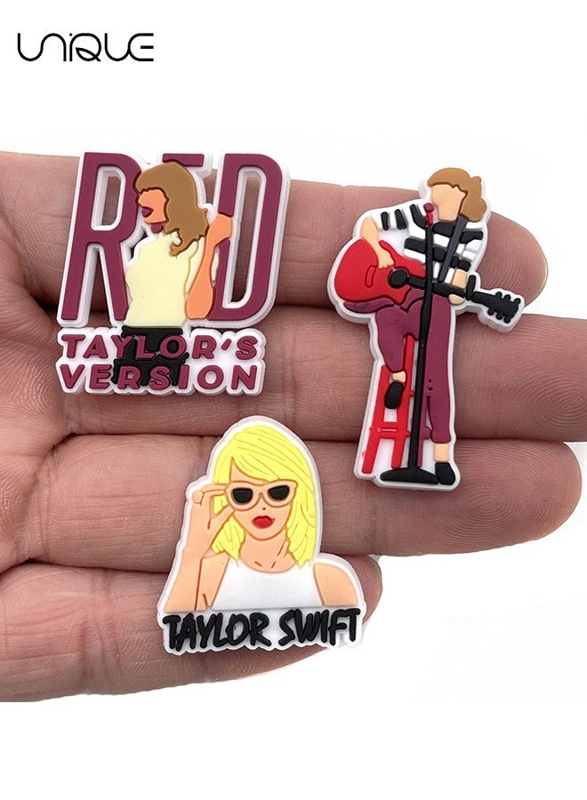 Unique 10 PCS Taylor Swift Series Shoe Buckle - Works with Any Shoes With Holes - Best Gifts for Fans - Accessories for Girls and Boys for Party Gifts  - Image 3