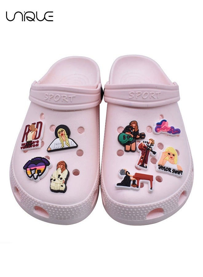 Unique 10 PCS Taylor Swift Series Shoe Buckle - Works with Any Shoes With Holes - Best Gifts for Fans - Accessories for Girls and Boys for Party Gifts  - Image 4