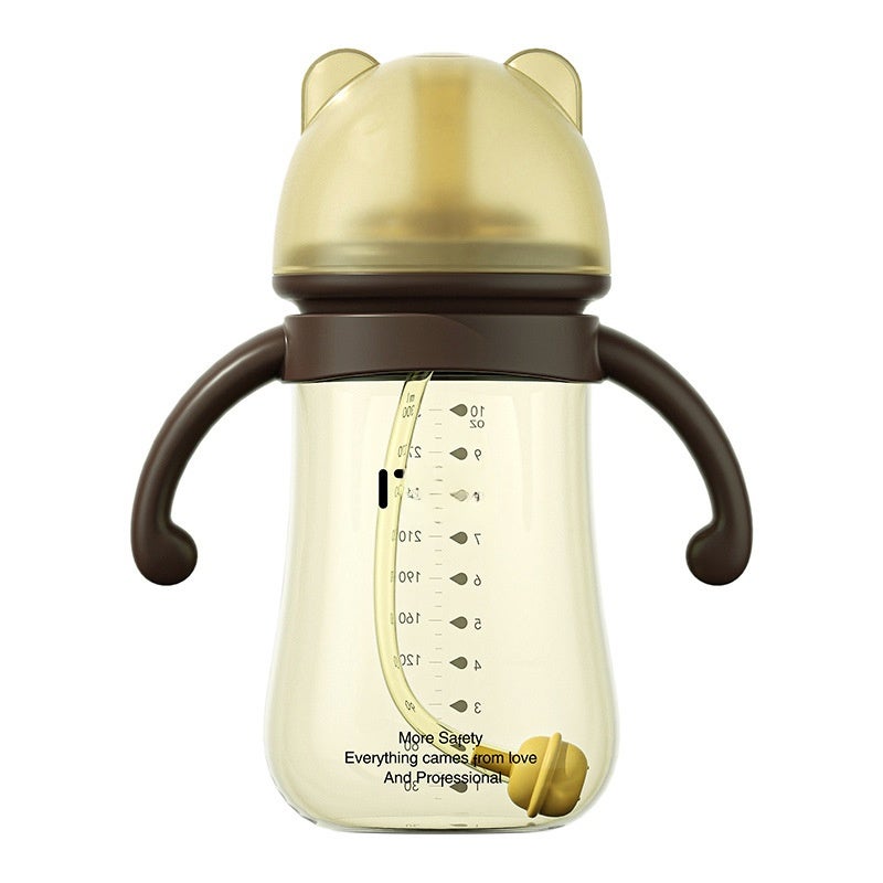Noiain Baby Bottle Nano Silver Antibacterial Straw Cup Wide Diameter Anti-Colic with Handle Manufacturer Ready for Cross-Border(N-0019 nano color 300ml) - Image 5