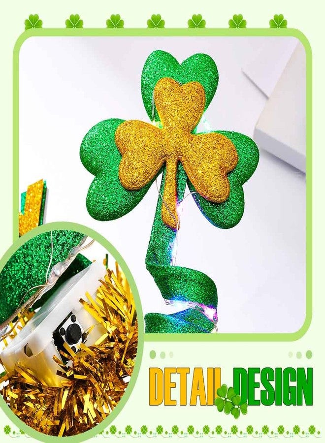 Zoestar St. Patrick's Day Light Up Headband LED Shamrock Headbands Glow Irish Festival Hair Accessories for Women - Image 5